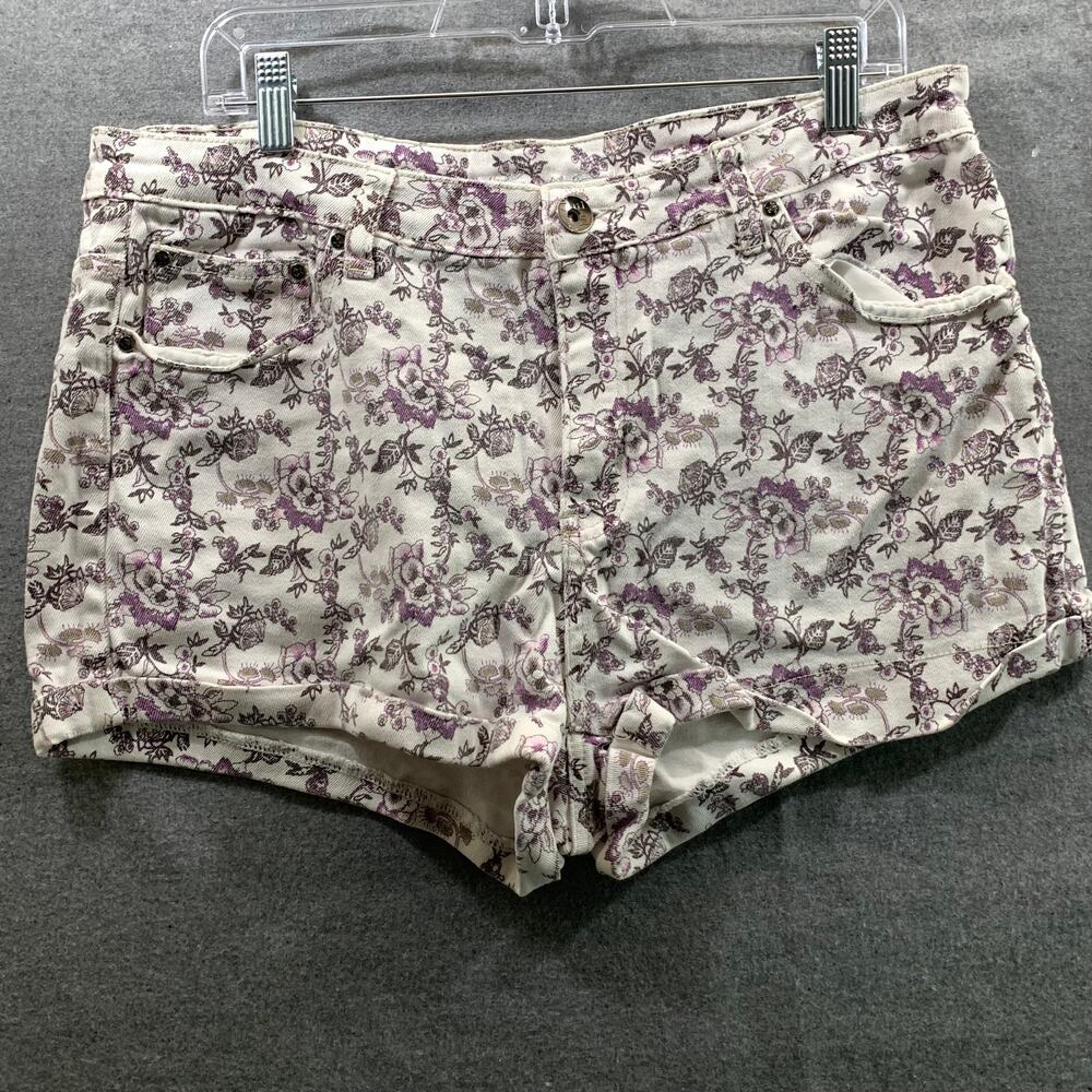 Floral Print Shorts Women Size 18